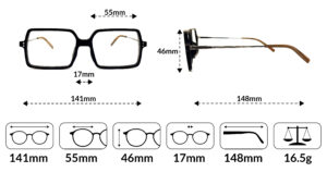 Drewniane Oprawki - giovanni wymiary