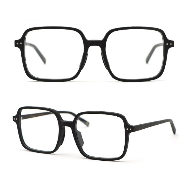 Oprawki okularowe Nelson w kolorze czarny z drewnianym wzorem — Drewniane Oprawki